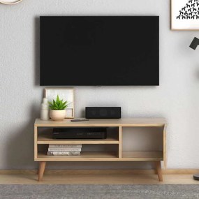 Έπιπλο τηλεόρασης Porto Megapap από μελαμίνη χρώμα oak 90x30x40εκ.
