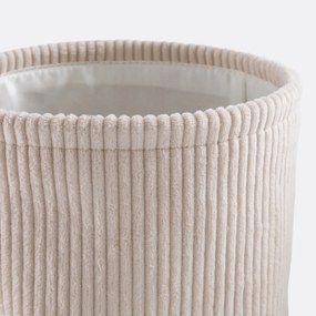 Σετ 3 στρογγυλά καλάθια από κοτλέ βελούδο, VELOUDO