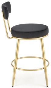 H115 bar stool, black / gold