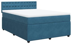 ΚΡΕΒΑΤΙ BOXSPRING ΜΕ ΣΤΡΩΜΑ ΜΠΛΕ 140X200 ΕΚ. ΒΕΛΟΥΔΙΝΟ 3287774