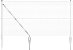 vidaXL Φράχτης Welded Wire  με 13 Στυλοβάτες 1x25 μ Γαλβανισμένος Χάλυβας