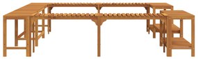 vidaXL Περίβλημα Τζακούζι Καφέ 250 x 250 cm Μασίφ ξύλο ακακίας
