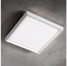 Πλαφονιέρα Φωτιστικό Οροφής Τετράγωνο LED 30W IP54 3000K Alu Zafferano-LD0137B3-Λευκό LD0137B3