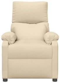 vidaXL Πολυθρόνα Ανακλινόμενη Κρεμ Υφασμάτινη