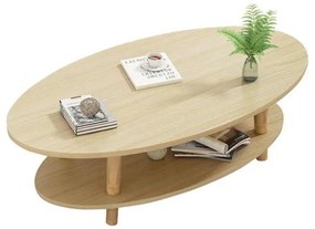 Τραπέζι Σαλονιού FINE (με ράφι) 100x50x43cm Φυσικό