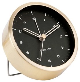 Ρολόι Επιτραπέζιο - Ξυπνητήρι KA5845GD Tinge Steel Black-Gold Karlsson Metal