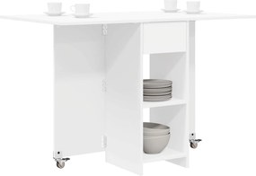 vidaXL Τραπέζι φαγητού 115 x 70 x 75 εκ. Επεξεργασμένο Ξύλο Λευκό