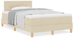vidaXL Κρεβάτι με Σπαστό Στρώμα με Στρώμα Κρεμ 120x200 cm Ύφασμα