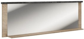 VINCENT Καθρέπτης Τοίχου με Oak Endgray Untreatad / Dark Concrete Ξύλινο Πλαίσιο 196.6x61.5cm