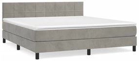 ΚΡΕΒΑΤΙ BOXSPRING ΜΕ ΣΤΡΩΜΑ ΑΝΟΙΧΤΟ ΓΚΡΙ 160X200 ΕΚ. ΒΕΛΟΥΔΙΝΟ 3130967