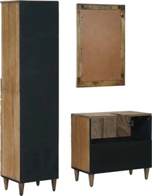 vidaXL Σετ Επίπλων Μπάνιου 3 τμχ. Καφέ 62 x 33 x 58 εκ.