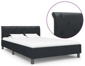 vidaXL Πλαίσιο Κρεβατιού Μαύρο 140 x 200 εκ. από Συνθετικό Δέρμα