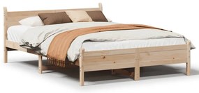 vidaXL Σκελετός Κρεβατιού Χωρίς Στρώμα 150x200 εκ Μασίφ Ξύλο Πεύκου