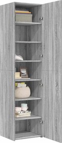 vidaXL Ντουλάπι Γκρι Sonoma 45x42,5x185 εκ. από Επεξεργασμένο Ξύλο
