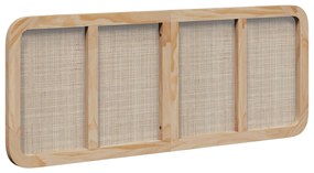 vidaXL Κεφαλάρι με κεφαλάρι Φυσικό 140 x 55 x 3 εκ. Ρατάν