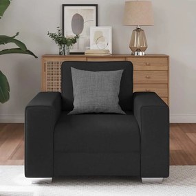vidaXL Καναπές με μαξιλάρι Μαύρο 100 x 77 x 82 εκ ύφασμα