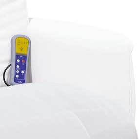 vidaXL Κάθισμα μασάζ Λευκό 71 x 90 x 105 εκ. Τεχνητό Δέρμα