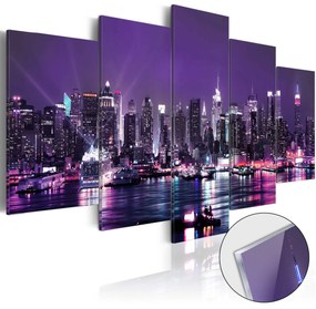 Πίνακας σε ακρυλικό γυαλί - Purple Sky [Glass] - 100x50