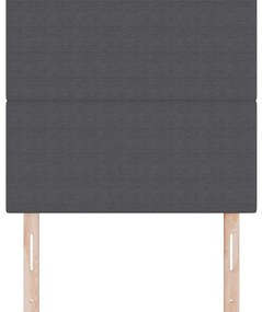 vidaXL LED κεφαλάρι με φώτα λωρίδας LED Σκούρο γκρι 80 cm ύφασμα