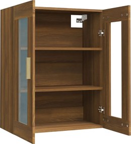 vidaXL Κρεμαστό Ντουλάπι Τοίχου Καφέ Δρυς 69,5x34x90 εκ Επεξ. Ξύλο