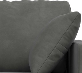 vidaXL Καναπές 2 pcs Σκούρο Γκρι