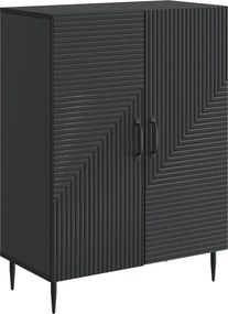 vidaXL Πλαϊνό γραφείο Μαύρο 66 x 34,5 x 89,5 εκ Επεξεργασμένο Ξύλο