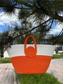 Stewehome Χειροποίητη τσάντα παραλίας από πλεκτή ψάθα με εμφάνιση γιούτας