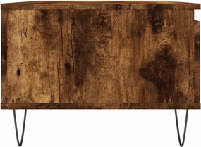 vidaXL Τραπεζάκι Σαλονιού Καπνιστή Δρυς 90x50x36,5 εκ. Επεξεργ. Ξύλο