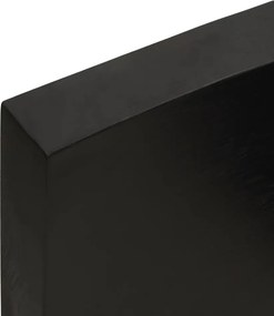 vidaXL Επιφάνεια Τραπεζιού Σκούρο Καφέ 60x60x(2-6) εκ Επεξ. Μασίφ Δρυς