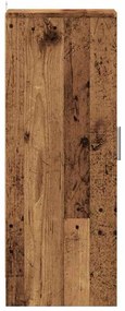 ντουλάπι παπουτσιών Παλιό ξύλο 32x35x92 cm Κατασκευασμένο ξύλο - Καφέ