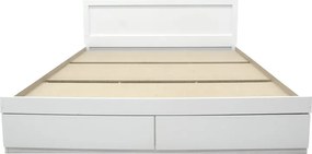 Κρεβάτι Olympus pakoworld με συρτάρι σε λευκή απόχρωση 120x200εκ