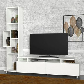 Σύνθεση τηλεόρασης Tulip λευκό 160x30x160εκ