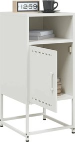 vidaXL Κομοδίνα 2 τεμ. Λευκό 36x39x78 εκ. από Χάλυβα