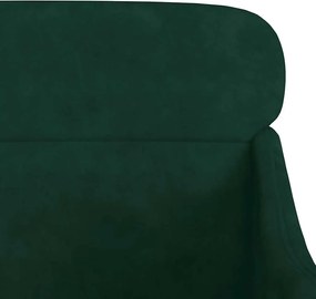vidaXL Πολυθρόνα Σκούρο Πράσινο 63x76x80 εκ. Βελούδινη