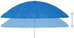 vidaXL Ομπρέλα Θαλάσσης Hawaii Μπλε 300 εκ.