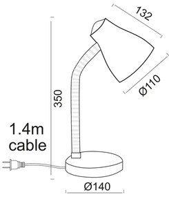 ΦΩΤΙΣΤΙΚΟ ΓΡΑΦΕΙΟΥ ΡΟΖ ΜΕ ΛΕΥΚΟ 1 Χ Ε27 YUPPIE - SF1211P - SF1211P