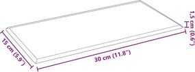 vidaXL Κεφαλάρι Τοίχου 12 pcs Γκρι 30 x 15 cm Τεχνητό Δέρμα