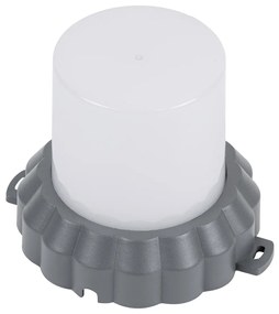 GloboStar WALLLIGHT-MONA 90629 Φωτιστικό Τοίχου - Απλίκα Point Light LED 12W 1320lm 360° DC 24V Αδιάβροχο IP65 Φ13 x Υ12.5cm Θερμό Λευκό 3000K - Γκρι Ανθρακί - 3 Years Warranty - 90629