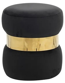 ZITA PLUS LINDA/R ΣΚΑΜΠΟ BLACK VELVET ΥΦΑΣΜΑ Φ.37Χ43εκ. Φ37Χ43εκ.40.0150