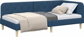 vidaXL Κρεβάτι Γωνίας Μπλε 90 x 190 cm ύφασμα