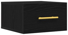 vidaXL Κομοδίνο Τοίχου Μαύρη Δρυς 35x35x20 εκ.