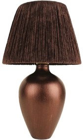 Φωτιστικό Επιτραπέζιο Βελούδο 687HMY2365 Φ25x45cm 1xE27 40W Brown Opviq