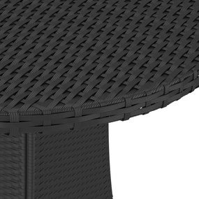 vidaXL Τραπεζαρία Κήπου Μαύρη 70 x 70 x 73 εκ. από Συνθετικό Ρατάν