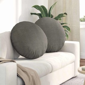 vidaXL Μαξιλάρια καθισμάτων 2 pcs Ανοιχτό γκρι Ø 80 cm