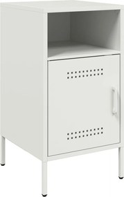 vidaXL Κομοδίνο Λευκό 36x39x68 εκ. από Χάλυβα