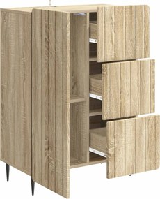 vidaXL Πλαϊνό γραφείο Sonoma Δρυς 66 x 34,5 x 91,5 εκ