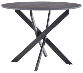 Τραπέζι Dammero 101-000089 Φ100x75cm Dark Grey-Black