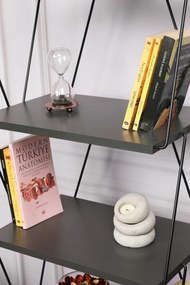 Βιβλιοθήκη Balaban 48x31x165εκ - Ανθρακί