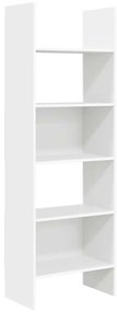vidaXL Βιβλιοθήκη Λευκή 60 x 35 x 180 εκ. από Επεξ. Ξύλο