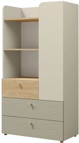 Βιβλιοθήκη Yuki 1D 3S-Menta - 80.00Χ40.00Χ150.00cm